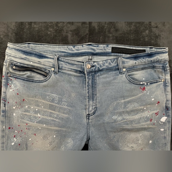 Cato Blue Stacked Flare Jean - Picture 2 of 3